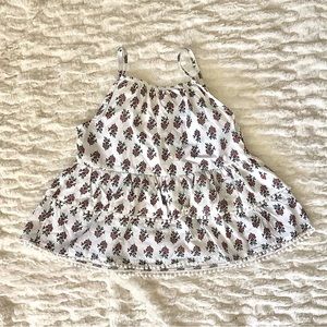 WONDER NATION Sustainable Children’s Tiered Tank RTop, Size M (7-8)